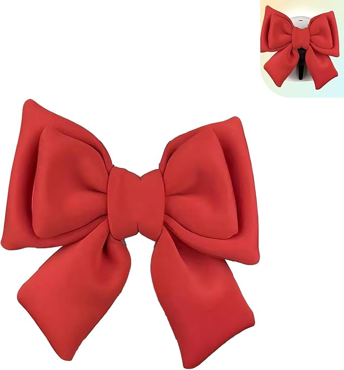Large Bow Helmet Accessory, Cute Beautiful Bow Helmet Accessory, Suction Cup Waterproof Fade-Resistant Ornament for Women, Universal for Most Motorcycle Helmets