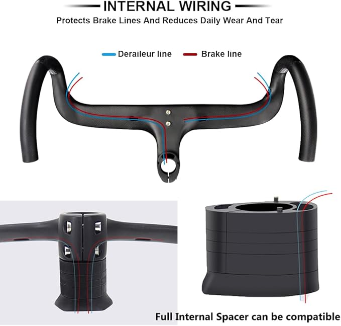 RXL SL carbon fiber road bike bars with integrated stem integrated handlebar carbon road bike handlebars drop handlebar 1-1/8"(28.6mm) 3K Glossy/Matte drop handlebars 400/420/440 90/100/110/120