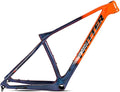 Carbon Bike Frame 27.5er 29er Hardtail Mountain Bike Frame 15'' 17'' 19'' XC Disc Brake Frame Thru Axle 12 * 142mm Internal Routing(Orange,19'')