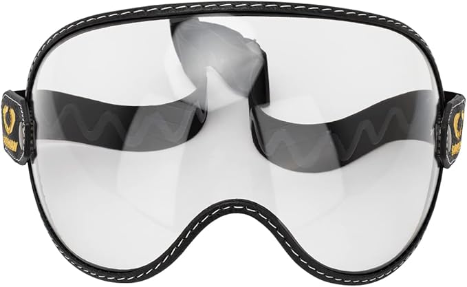 Retro Motorcycle Helmet Shield Bubble Visor, PC Goggles Lens Replacement Universal for 3/4 Open Face Full Helmet Bell Moto-3 (Clear)