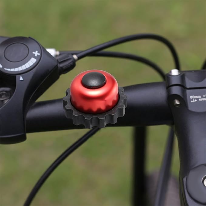 PRETYZOOM Rotating Cycle Bell Loud Bike Horn, 3pcs Red Vintage Bicycle Bell Accessories for Cycling Outdoor Recreation