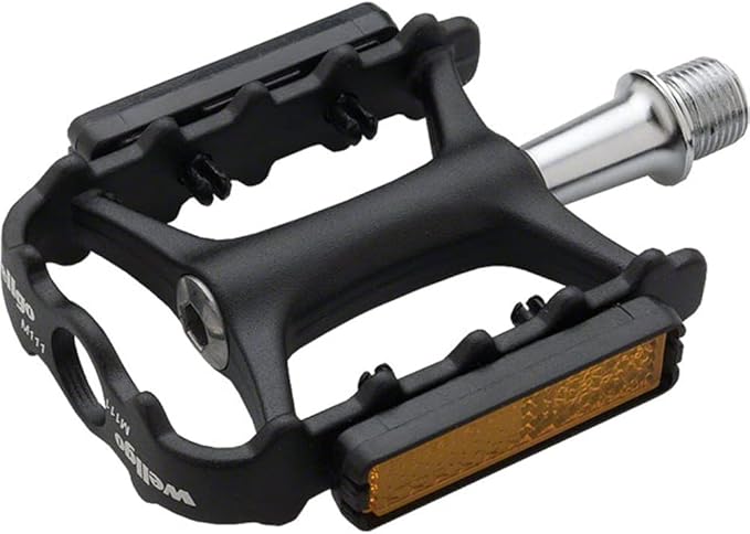 Wellgo M111 Pedals 9/16" Black Platform Road Bike Pedals