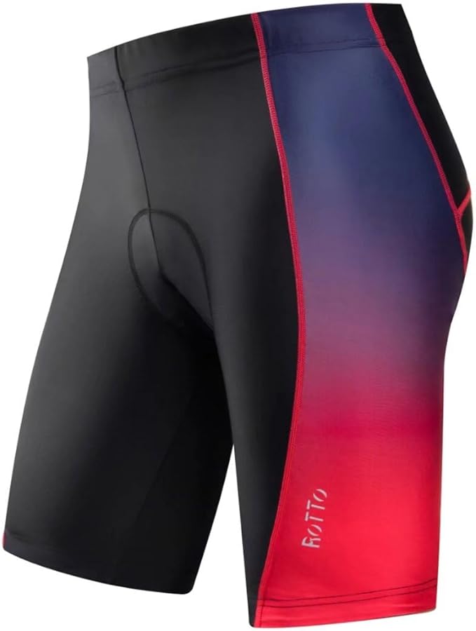 ROTTO Men's Cycling Shorts Padded Bike Shorts with Sponge & Gel Padding for Road & MTB Biking