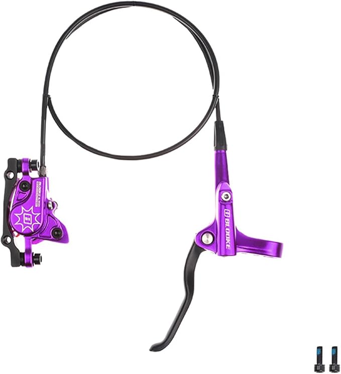 FukkeR Bicycles Aluminum Alloy Disc Brakes Left Front 800mm 2-Pistons E-Bikes Electric Power-Off Hydraulic Brake Fit 160mm Rotor for Mountain Bikes BMX E-Bikes XC Trail