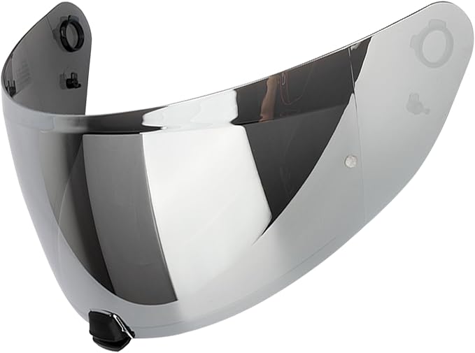 The Helmet Shop HJ-31 Silver Mirror Motorcycle Helmet Visor Fits HJC i10 & i70 - Replacement Shield | Optically Correct, UV Protected Polycarbonate Motorcycle Visor, Tool-Free Swap