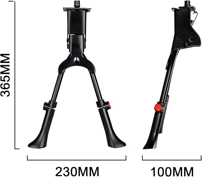 CHANGCHENG Bike Double Leg Kickstand,Adjustable Aluminum Alloy Dual Leg Kick Stand Universal for Most 26-29 Inch Mountain Road Bikes Electric Bikes