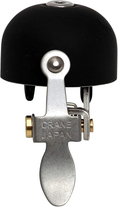 Crane Bike Bell E-Ne Bicycle Bell, Made in Japan for Road Bikes or Mountain Bikes, Fits All Handle Bar Sizes & Types