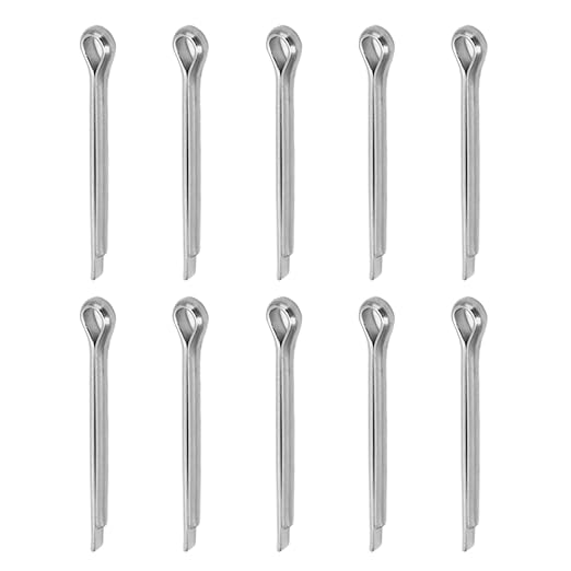 Cotter Pin for Bike Brake Pads, 10pcs/set Stainless Steel Bike Retaining Split Brake Cotter Pin Assortment Kit Pin Clips Fastener Retaining Pins Heavy Duty Hairpin for Hitch Pin Lock Systems