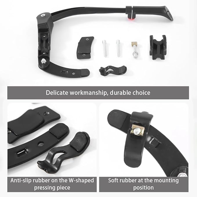 Bike Kickstand for Specialized Turbo Tero Turbo Vado Turbo Vado SL Venge Vita, Aluminum Adjustable Kickstand Foot Side Stand Suppor Rear Side Bicycle Stand with Non-Slip Rubber Foot,A