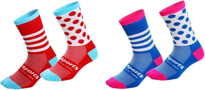 Cycling Socks Pro Mens Womens Riding Socks Bicycle Bike Sport Ankle Athletic Socks XC MTB BMX Black Pink Blue Green Orange