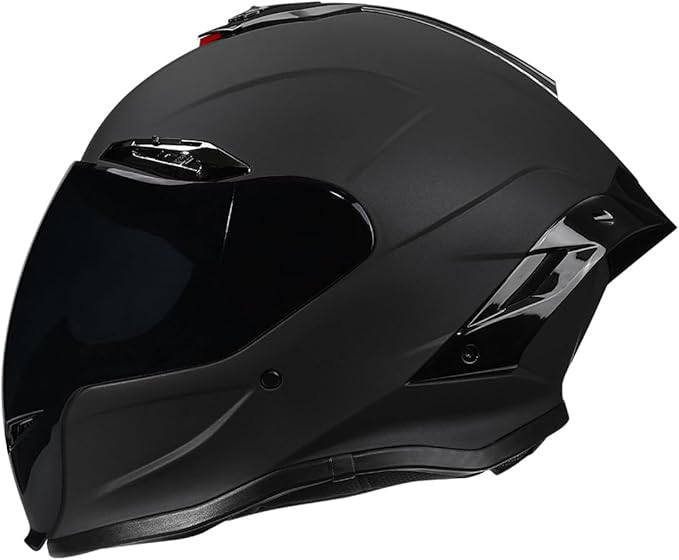 Full-face Helmet Biker Helmet ABS with EPS Cushion Liner Removable Washable 8 Air Vent Free Switch Long and Short Lens Replacement for Adult Unisex