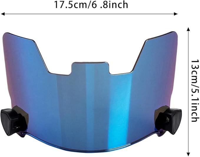 Football Visor Helmet Clear Visor, Scratch Resistant, UV Block, Anti-Fog, Anti-Cracking. Fits Youth and Adult Football Helmets.