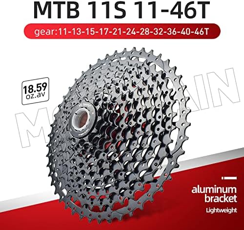 VG SPORTS 8/9/10/11/12 Speed Ultra-Light Bike Cassette for Mountain Bike 11-40T/11-42T/11-46T/11-50T/11-52T MTB Cassette Lightweight Aluminum Bracket Cassette