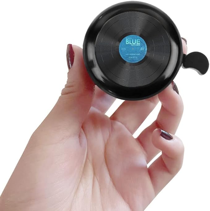 WIRESTER Black Aluminum Round Bike Bell, Classic Ring Bicycle Bell, Bike Accessories Bell Ring for Adults Kids Girls Boys
