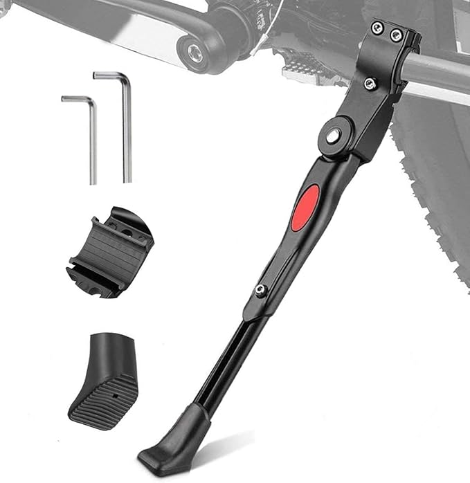 Adjustable Bicycle Kickstand, Bike Side Support Kick Stand for 22 24 26 Inch Mountain Bike and 700 Road Bike