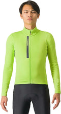 CASTELLI Men's Entrata Thermal Jersey, Long Sleeve Zip Up Fleece Insulated Base Layer for Winter Road Cycling I Gravel Biking