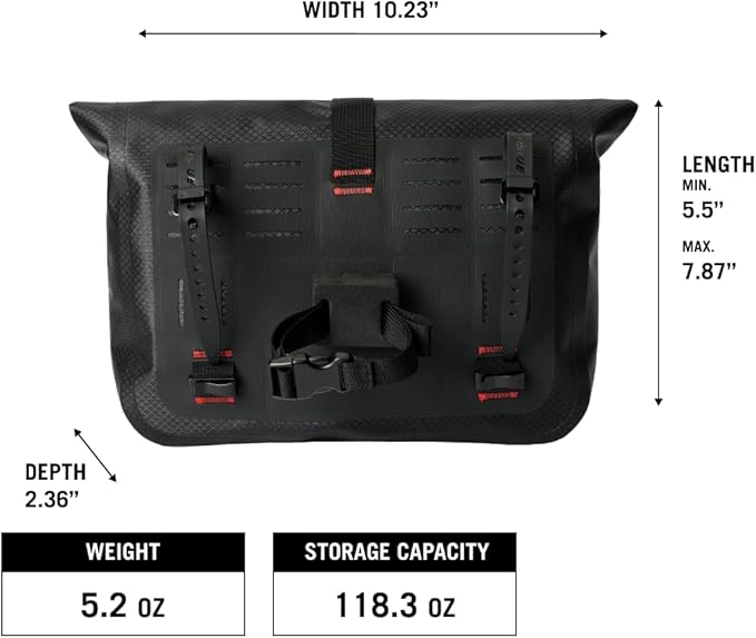 USWE Handlebar Bag for bicycles, Waterproof Bicycle Front Bag Frame Storage Bag Pouch Mountain Road Bikes for Racing, MTB, E-MTB or Gravel, Cycling Accessories Bikepacking bags, 3.5L Capacity