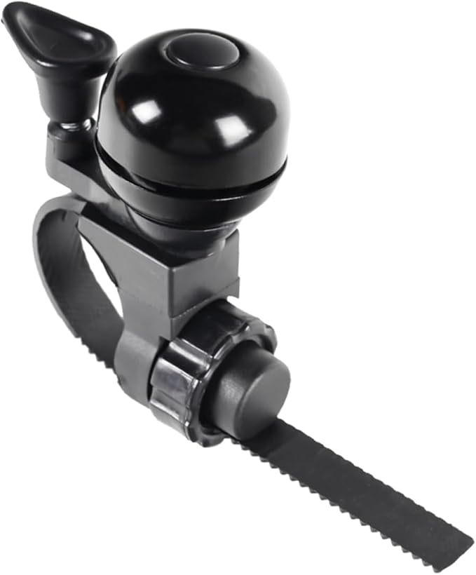 PRETYZOOM Vintage Bike Bell for Scooter and Bicycle Handlebar Copper and Plastic Loud Crisp Sound Safety Accessory for Mountain and Bikes Black