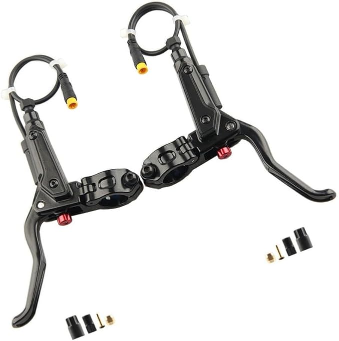 Hydraulic Disc Brakes, Aluminum Alloy Hydraulic Brake Lever GT267 Power Off Brake Handle 3 Pin for Ebike/Folding Bike/Scooter/Fat Bike(Left)