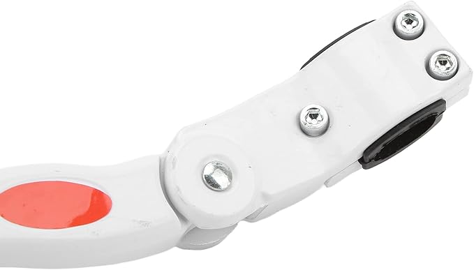 Bike Kickstand, Aluminum Alloy Adjustable Non Slip with Red Fluorescent Warning, Bicycle Kickstand for Mountain Road Bikes 22 27 Inch 700c White for Commuters Cyclists Travelers