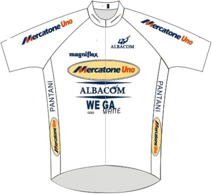 Marco Pantani Retro Team Mercatone Uno Cycling Jersey For Men, Summer Short Sleeve MTB Bike Clothing Bicycle Shirt