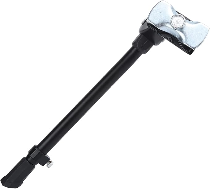 Akozon Adjustable Kickstand, Aluminum Alloy Center Mount Kickstands, Suitable for 24-27 Inch Road Mountain Bikes with Load Capacity Up to 55lbs (Black)