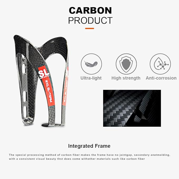 Carbon Fiber Bottle Cage MTB Ultralight Adjustable Bicycle Bottle Holder Carbon Bottle Cage Cycling for Mountain Bike Road Bike BMX