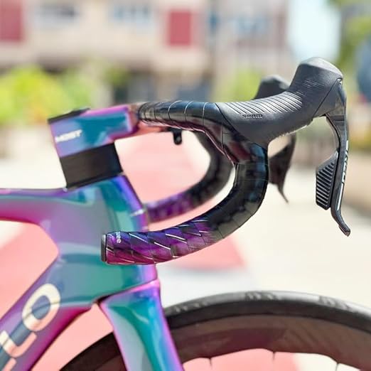 GUEE SL Speed Road Bike Handlebar Tape – Premium PU Leather, Microtex Structure, Shock-Absorbing Foam, Ultra-Light 30g, Anti-Slip Racing Grip (2 Rolls, Storm Purple)