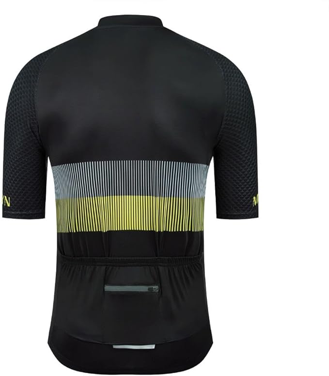 MOXILYN Men's Cycling Jersey Short Sleeve with 4 Pockets Moisture Wicking Breathable Quick Dry MTB Biking Shirt