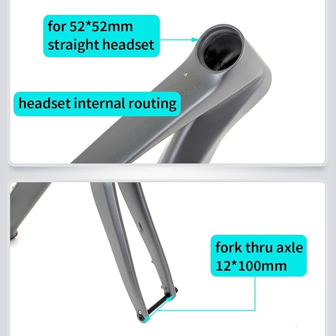 700c Carbon Road Bike Frameset 43.5/46/48/50/52/54cm Disc Brake Bike Frame Thru Axle 12 * 100/12 * 142mm Breakwind Racing Frame Gray Lightweight
