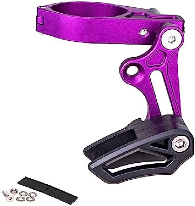 Chain Guide Mountain Bike, 7075 Aluminium Alloy MTB Chain Guide, Strong Bicycle Chain Guard Protector, Mount Chainring Guard Get Adjusted To The Correct Position for Most Bicycle Road Bike BMX Purple