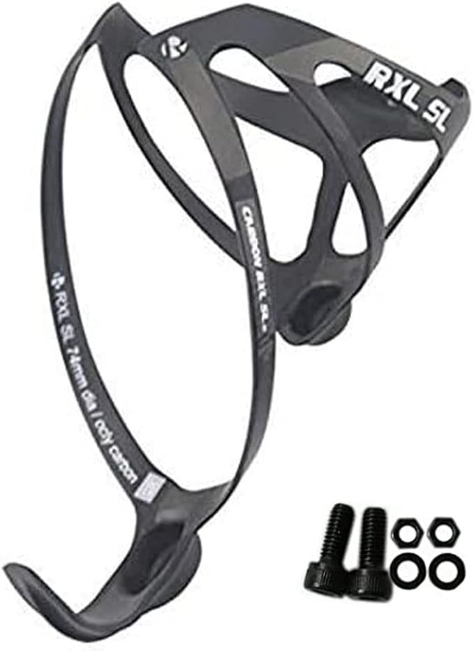 [US Stock] RXL SL Full Carbon Fiber Water Cup Cage Carbon MTB Road Bike Bicycle Water Bottle Holder Super Light 3K Gloss 20g Black White