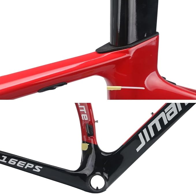 700c Road Bike Frameset Carbon C Brake Racing Frame QR 100/130mm Internal Routing Rame Set 46/48/50/52/54CM (Color : Yellow, Size : 50cm)
