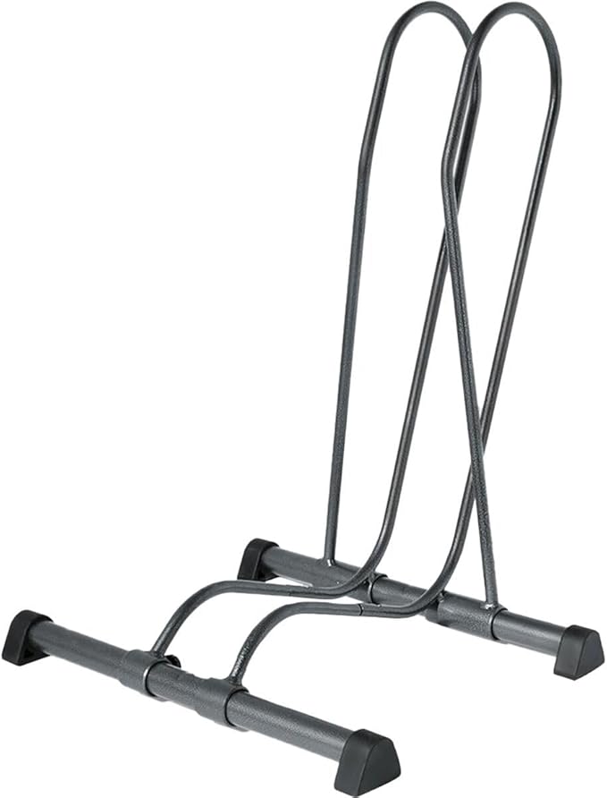 Delta Cycle Single Bike Stand Floor, Tool-Free Adjustable Bike Floor Stand for Mountain, Fat Tire, Road Bikes, Freestanding Bike Stand for Garage Parking