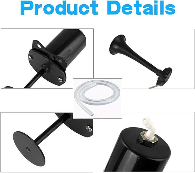 Bike Horn, Metal Classic Air Horns Loud Sounds Bicycle Horn,Bicycle Accessories， for Any Vehicles as Golf Carts, Boats, RV's, Bicycles, Motorcycles