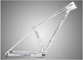 27.5er 29er Mountain Bike Frame 15''/17''/19'' XC Hardtail Bike Carbon Fiber Frame QR 135mm Disc Brake Frame Internal Routing (Color : Silver, Size : 29 * 19'')