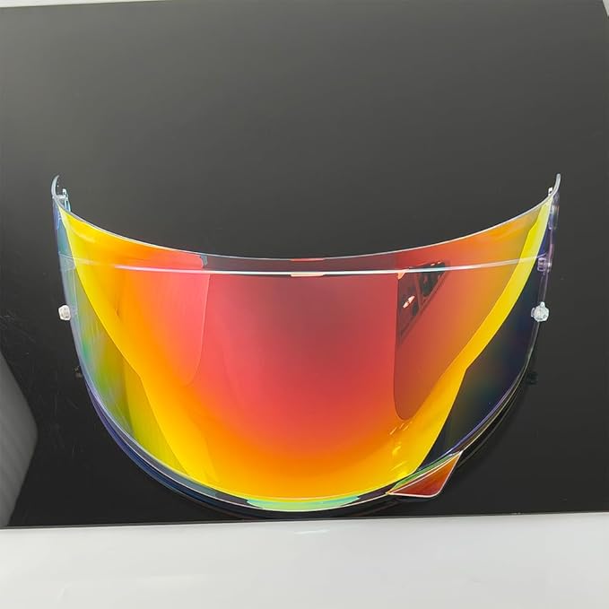 HJ-34P Helmet Visor Replacement for HJC C10.Motorcycle Helmet Shield UV Protection Compatible with HJC C10 (Revo Clear Red)