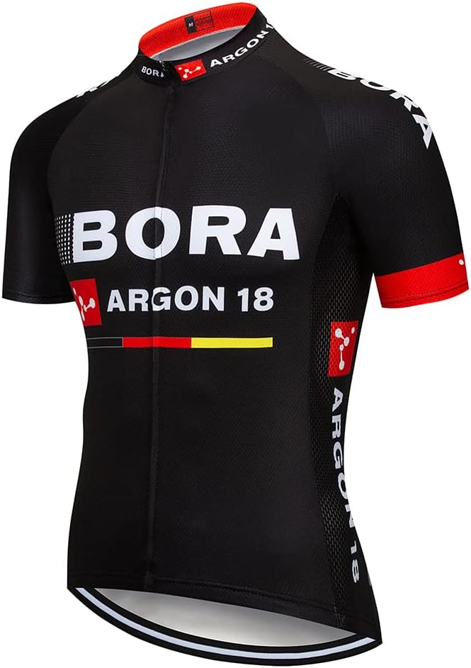 Men's Cycling Bike Jersey Short Sleeve Biking Shirt with 3 Rear Pockets + Zipper Pocket Breathable Quick Dry Bicycle Jersey