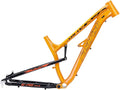 Full Suspension Bike Frame 27.5er Softtail Mountain Bike Frame Aluminium Alloy Disc Brake Bicycle Frame 17'' DH/XC/AM 135mm Quick Release Frame(Color:Orange)