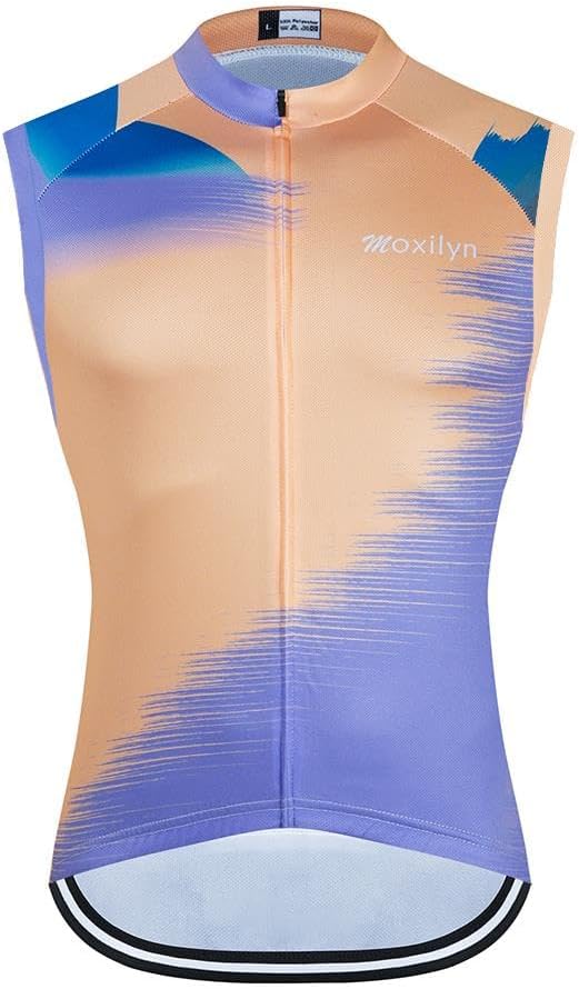 MOXILYN Men's Cycling Jersey Sleeveless Vests Bike Tank Quick Dry Bicycle Shirts Breathable Riding Clothing Top