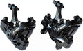 BUCKLOS Mountain Bike Mechanical Disc Brake Caliper with Adapter, MTB Dual Piston Line Pulling Brakes Aluminum Alloy Calipers Front +Rear with Brake Pads for Road Bike, Mountain Bike
