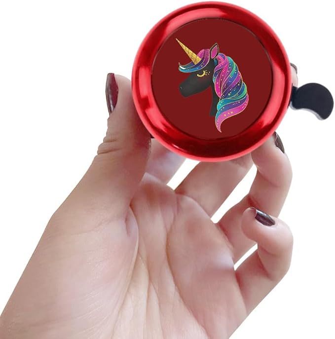 WIRESTER Red Aluminum Round Bike Bell, Classic Ring Bicycle Bell, Bike Accessories Bell Ring for Adults Kids Girls Boys