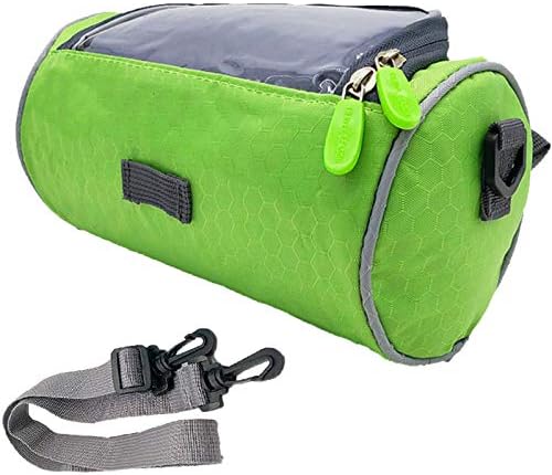 Waterproof Bicycle Handlebar Bag with Transparent Pouch and Adjustable Strap High-Capacity Cycling Front Pack