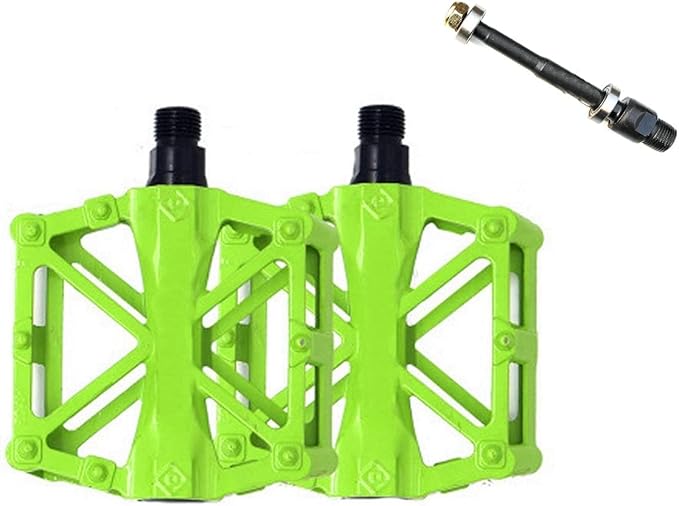 Free-fly Bicycle Pedal - Aluminum Bearing Bike Pedals with 16 Anti-Skid Pins - Lightweight Platform Pedals - Universal 9/16" Bike Pedal for Mountain BMX MTB Road Bike