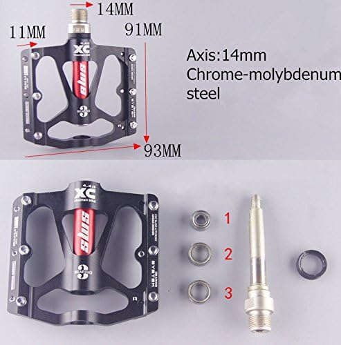 UPANBIKE MTB Road Bike Bicycle Ultra-Light 9/16'' Triple Bearing Aluminum Platform Pedals 1 Pair