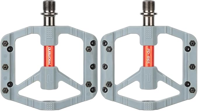 Bicycle Pedals for Mountain/Road/Folding/Touring Bikes - Nylon Body with Aluminum Alloy Sleeve, Chrome-Molybdenum Steel Axle, 3 Sealed Bearings, 9/16" Standard Thread