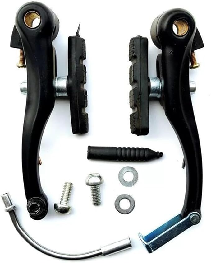 DISIWENE Complete V-Type Bike Brake Set, Front and Rear Bike MTB Brake Inner and Outer Cables and Lever Kit Includes Calipers Levers Cables
