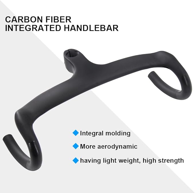 cabon fiber integrated handlebar 3k matte carbon handlebars road bike handlebar for road bike Diameter 28.6mm 420 * 100mm Road aero drop handle bar
