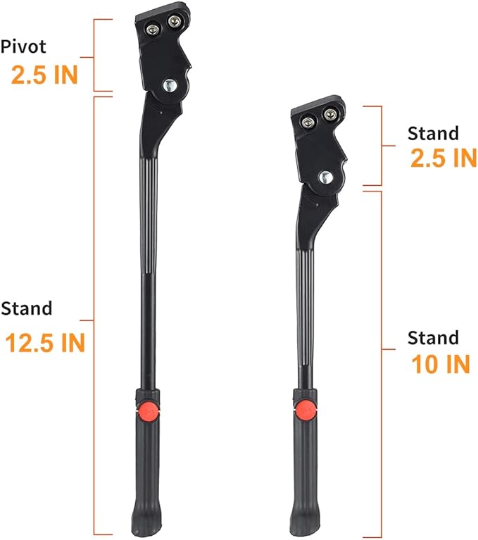 Adjustable Aluminium Alloy Bicycle Kickstand - Fit for 22" to 28" Mountain, Road, BMX & MTB (Two-hole for 22-24-26-28 inch bike)