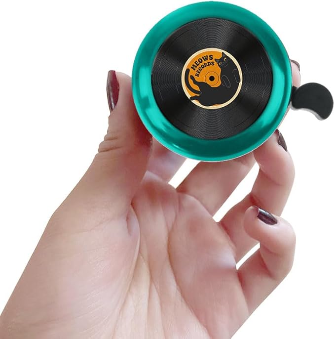 WIRESTER Green Aluminum Round Bike Bell, Classic Ring Bicycle Bell, Bike Accessories Bell Ring for Adults Kids Girls Boys